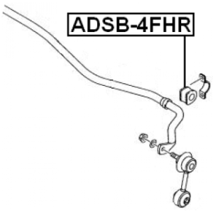 Silentbloc de barre stabilisatrice arrière FEBEST ADSB-4FHR pour AUDI A6, A8 FEBEST
