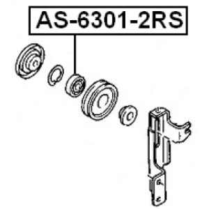 Roulement à billes FEBEST AS-6301-2RS OE 9960-68-3010 FEBEST