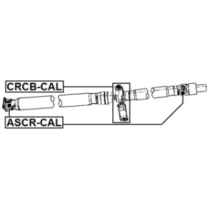 Joint universel d'arbre de transmission FEBEST ASCR-CAL pour MITSUBISHI, JEEP, DODGE, NISSAN FEBEST