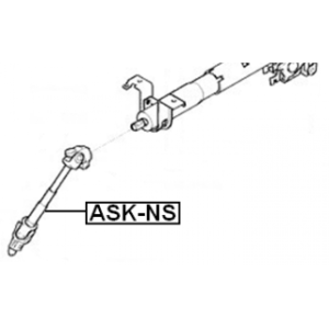 Arbre de direction intermédiaire inférieur FEBEST ASK-NS pour HYUNDAI, KIA 56400-2E000 FEBEST