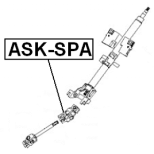 Arbre de direction intermédiaire inférieur FEBEST ASK-SPA pour KIA KK15032850 FEBEST