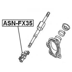 Arbre de direction intermédiaire inférieur FEBEST ASN-FX35 pour NISSAN, INFINITI FEBEST