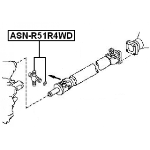 Joint universel d'arbre de transmission FEBEST ASN-R51R4WD pour CHEVROLET et plus encore... FEBEST
