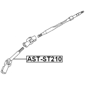 Arbre de direction intermédiaire inférieur FEBEST AST-ST210 pour TOYOTA 45260-20440 FEBEST