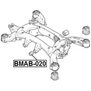 Silentbloc de traverse arrière FEBEST BMAB-020 pour BMW 33176770947 FEBEST