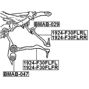 Bague de biellette avant (hydraulique) FEBEST BMAB-047 pour BMW 31126851255 FEBEST