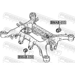 Support de différentiel FEBEST BMAB-055 pour BMW Série 5, 6, 7, référence d'origine 33316775782 FEBEST