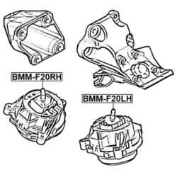 Support moteur FEBEST BMM-F20RH pour BMW Série 1 et 3 (22116854252) FEBEST