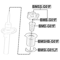 Soufflet de protection d'amortisseur FEBEST BMSHB-G01F pour BMW FEBEST