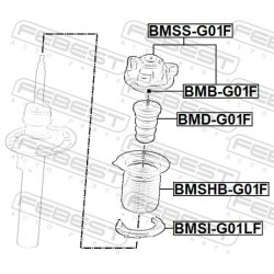 Support de jambe de force de suspension FEBEST BMSS-G01F pour BMW X3, X4 FEBEST