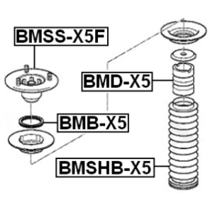 Support d'amortisseur avant FEBEST BMSS-X5F pour BMW Série 5 et 7 FEBEST
