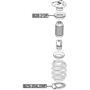Roulement d'amortisseur avant FEBEST BZB-212F pour MERCEDES 2049810025 FEBEST