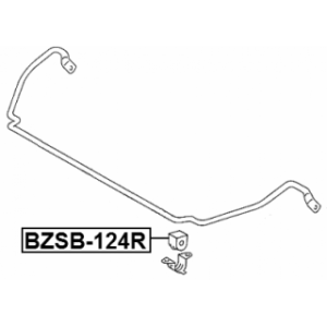 Silentbloc de barre stabilisatrice arrière FEBEST BZSB-124R pour MERCEDES 2013261681 FEBEST