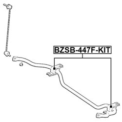 Kit de silentblocs de barre stabilisatrice FEBEST BZSB-447F-KIT pour MERCEDES OE 4473231565 FEBEST