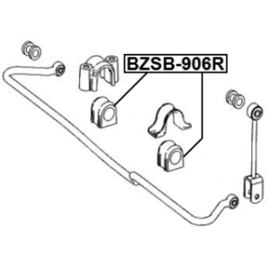 Silentbloc de barre stabilisatrice arrière FEBEST BZSB-906R pour MERCEDES, VW CRAFTER, SPRINTER FEBEST