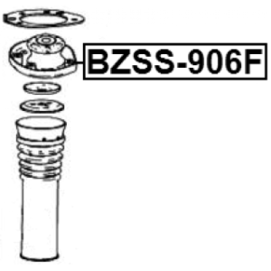 Support d'amortisseur avant FEBEST BZSS-906F pour MERCEDES,VW FEBEST