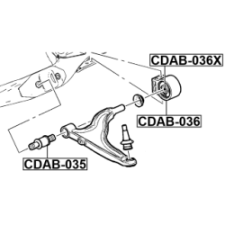 Support de bras de suspension arrière FEBEST CDAB-036X pour CADILLAC SRX FEBEST
