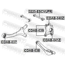 Support de bras de suspension arrière FEBEST CDAB-038 pour CADILLAC et plus encore... FEBEST