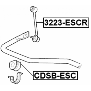 Bague de barre stabilisatrice FEBEST CDSB-ESC pour CHEVROLET, GMC, CADILLAC 14071381 FEBEST