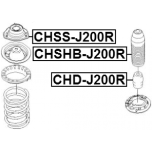 Butée de suspension arrière FEBEST CHD-J200R pour CHEVROLET OPTRA FEBEST