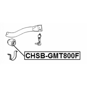Silentbloc de barre stabilisatrice avant FEBEST CHSB-GMT800F pour CHEVROLET et plus encore... FEBEST