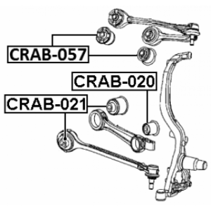 Bague de biellette transversale avant FEBEST CRAB-020 pour DODGE, CHRYSLER 04782561AA FEBEST