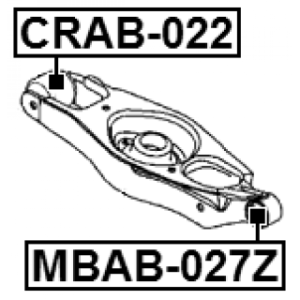 Silentbloc de bras de suspension arrière FEBEST CRAB-022 pour MERCEDES, DODGE, CHRYSLER 04895235AA FEBEST