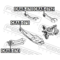 Support de bras oscillant FEBEST CRAB-074 pour JEEP CHEROKEE FEBEST