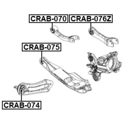 Support de bras oscillant FEBEST CRAB-074 pour JEEP CHEROKEE FEBEST