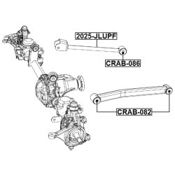Support de bras de suspension arrière FEBEST CRAB-086 pour JEEP FEBEST
