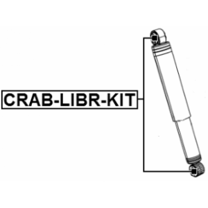 Kit de bagues FEBEST, amortisseur arrière CRAB-LIBR-KIT pour JEEP, DODGE FEBEST