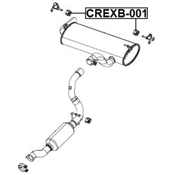 Tampon en caoutchouc pour silencieux FEBEST CREXB-001 pour LAND ROVER RANGE ROVER FEBEST