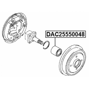 Roulement de roue arrière FEBEST DAC25550048 pour NISSAN 43210-1HA1A FEBEST