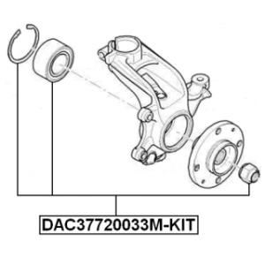 Roulement de roue avant FEBEST DAC37720033M-KIT pour CITROËN, PEUGEOT, DS 3350.86 FEBEST