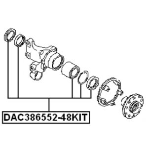 Roulement de roue arrière FEBEST DAC386552-48KIT pour SUBARU 28015-AA001 FEBEST