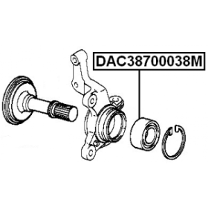 Roulement de roue avant FEBEST DAC38700038M pour DAIHATSU, TOYOTA 90043-63315 FEBEST