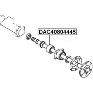 Roulement de roue arrière FEBEST DAC40804445 pour MITSUBISHI MB664611 FEBEST