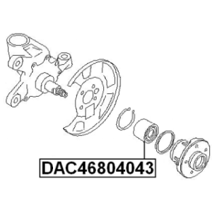 Roulement de roue avant FEBEST DAC46804043 pour NISSAN 40210-1P400 FEBEST