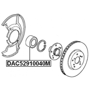 Roulement de roue avant FEBEST DAC52910040M pour HONDA, ACURA 44300-TA0-A51 FEBEST