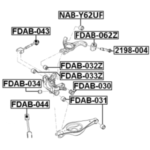 Bague FEBEST, bras de suspension inférieur arrière FDAB-044 pour FORD EXPLORER FEBEST