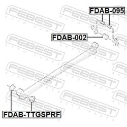 Bague de ressort à lames FEBEST FDAB-095 pour FORD TOURNEO, TRANSIT FEBEST