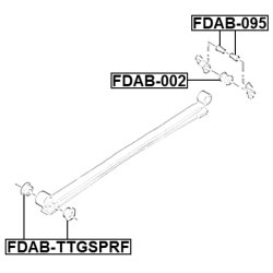 Bague de ressort à lames FEBEST FDAB-095 pour FORD TOURNEO, TRANSIT FEBEST