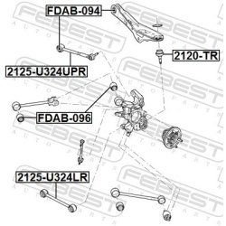 Support de bras de suspension arrière FEBEST FDAB-096 pour FORD, LINCOLN FEBEST