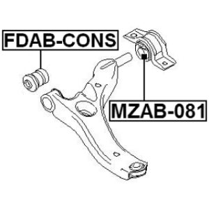 Silentbloc de bras de suspension avant FEBEST FDAB-CONS pour FORD TOURNEO FEBEST