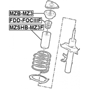 Butée de suspension avant FEBEST FDD-FOCIIIIF pour FORD FOCUS FEBEST