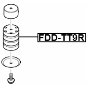 Butée en caoutchouc pour ressort à lames arrière FEBEST FDD-TT9R pour FORD TRANSIT FEBEST