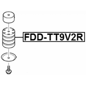 Butée en caoutchouc pour ressort à lames arrière FEBEST FDD-TT9V2R pour FORD TRANSIT FEBEST