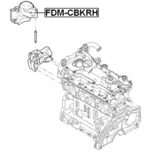 Support moteur droit FEBEST (hydraulique) FDM-CBKRH pour FORD, MAZDA FIESTA, 2 FEBEST