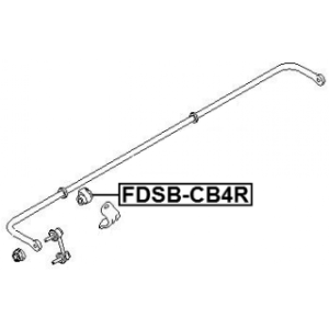 Silentbloc de barre stabilisatrice arrière FEBEST FDSB-CB4R pour FORD, VOLVO 1387624 FEBEST