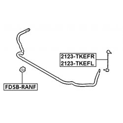 Support de barre stabilisatrice FEBEST FDSB-RANF pour FORD, MAZDA OE 1728257 FEBEST